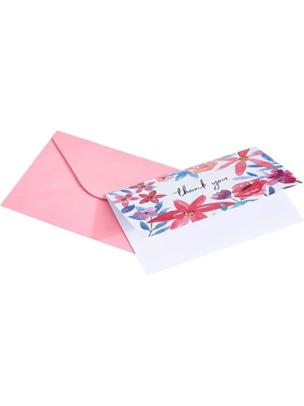 Floral Thank You Cards & Envelopes Set, Assorted Designs, 48 Count Pack